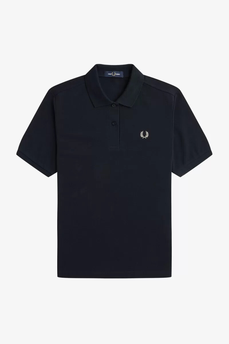 fred perry g6000 damenhemd marineblau haferflocken