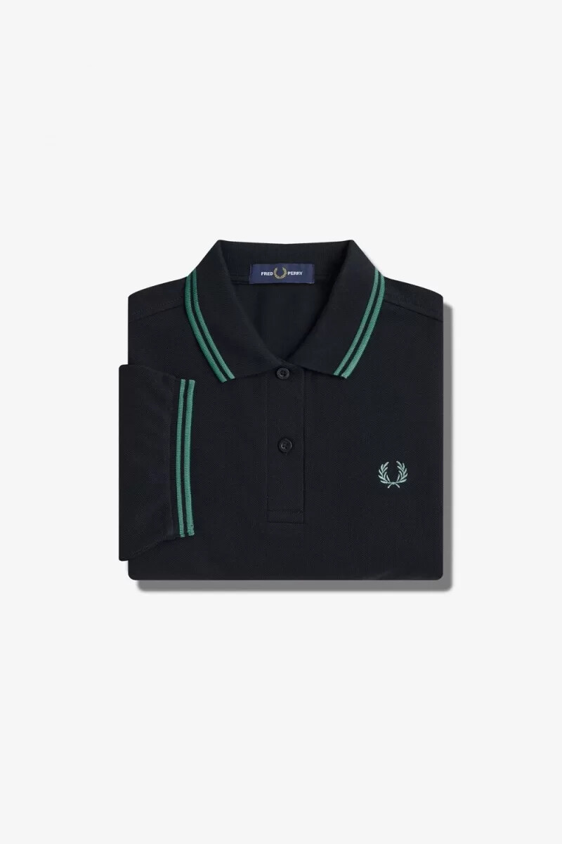 fred perry g3600 damenhemd schwarz tiefmint tiefmint