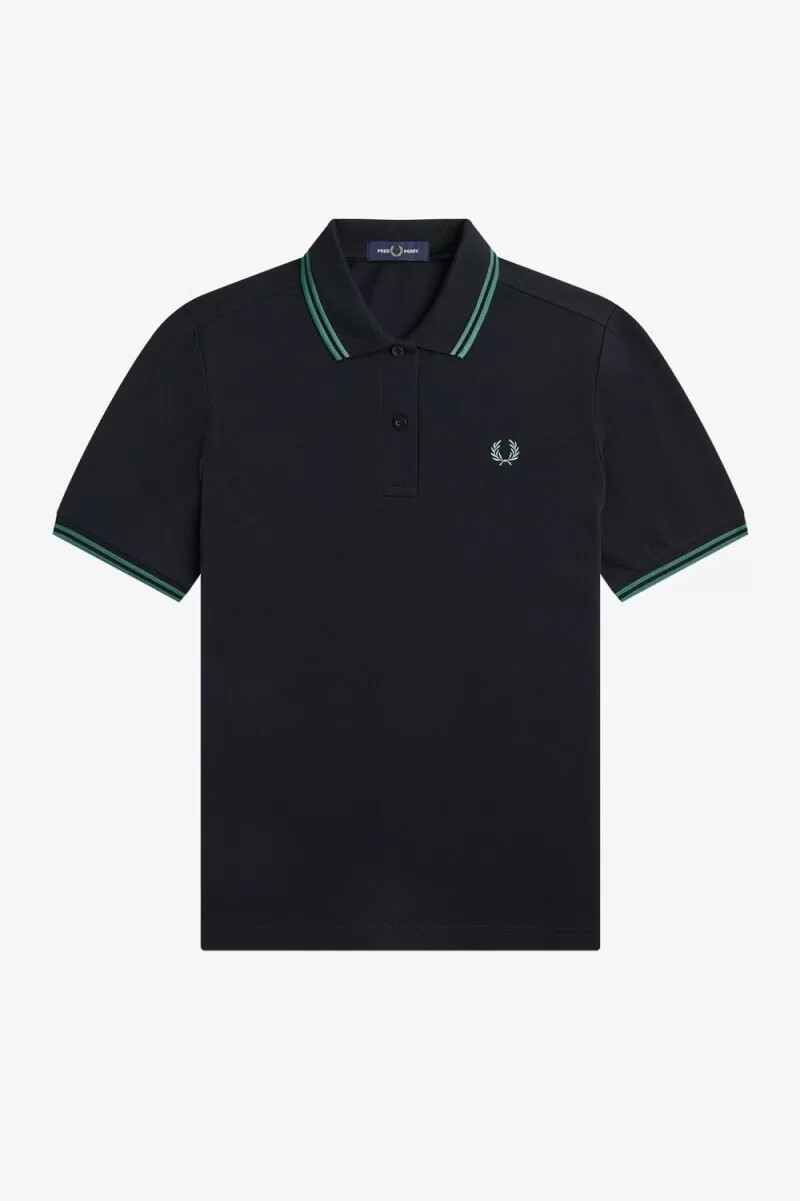 fred perry g3600 damenhemd schwarz tiefmint tiefmint