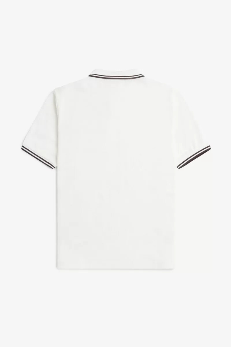 fred perry g3600 damenhemd schneeweiß dunkelrot