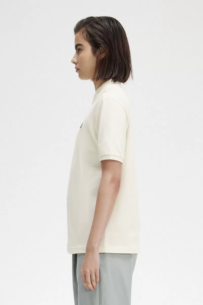 fred perry g6000 damenhemd beige schwarz