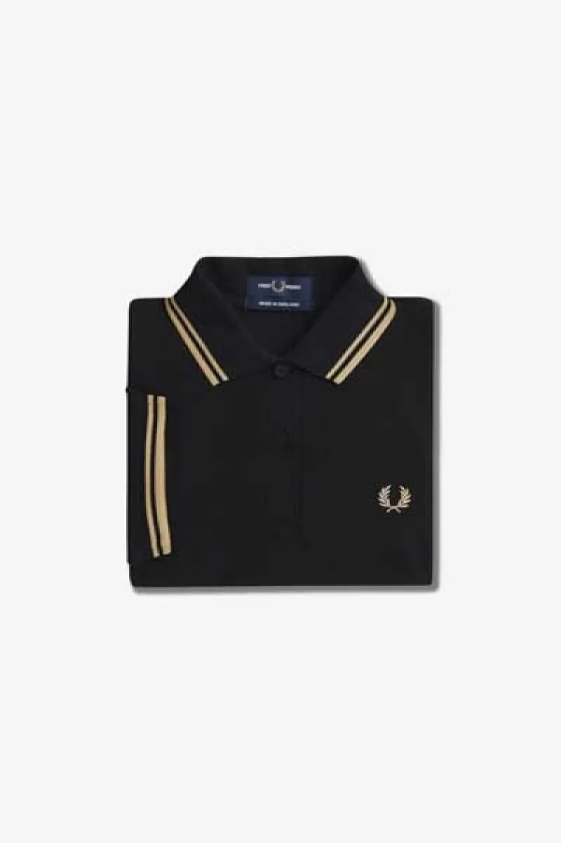 fred perry g12 damenhemd schwarz champagner