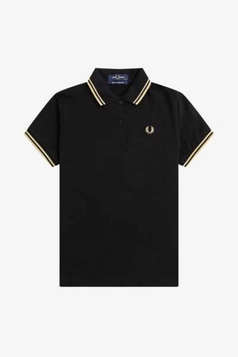 fred perry g12 damenhemd schwarz champagner