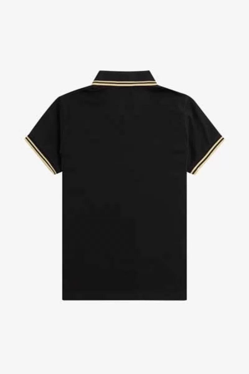 fred perry g12 damenhemd schwarz champagner