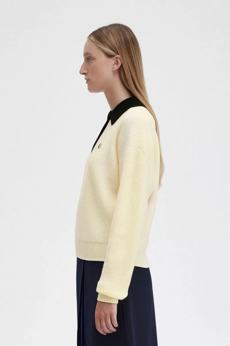 fred perry strickbluse für damen beige