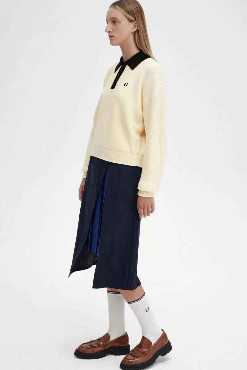 fred perry strickbluse für damen beige