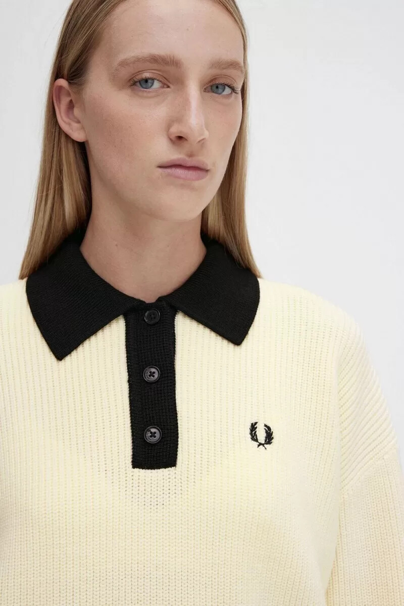 fred perry strickbluse für damen beige
