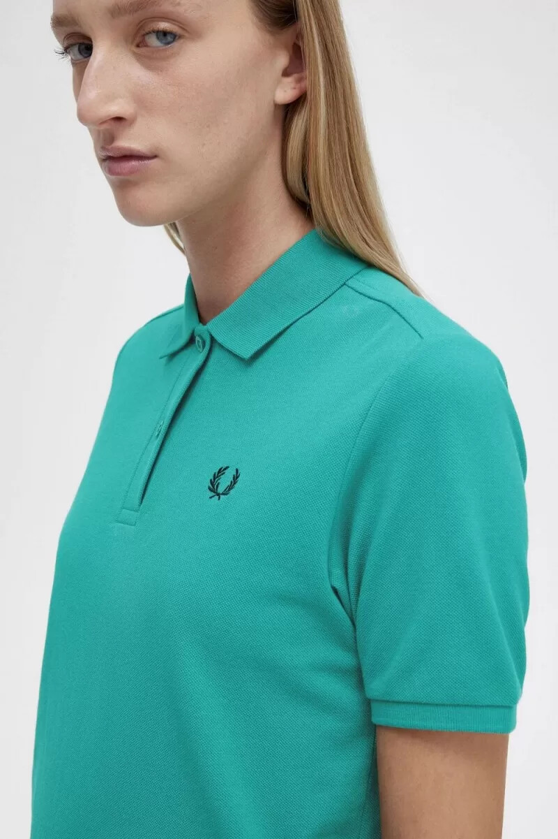 fred perry g6000 damenhemd tiefmintschwarz