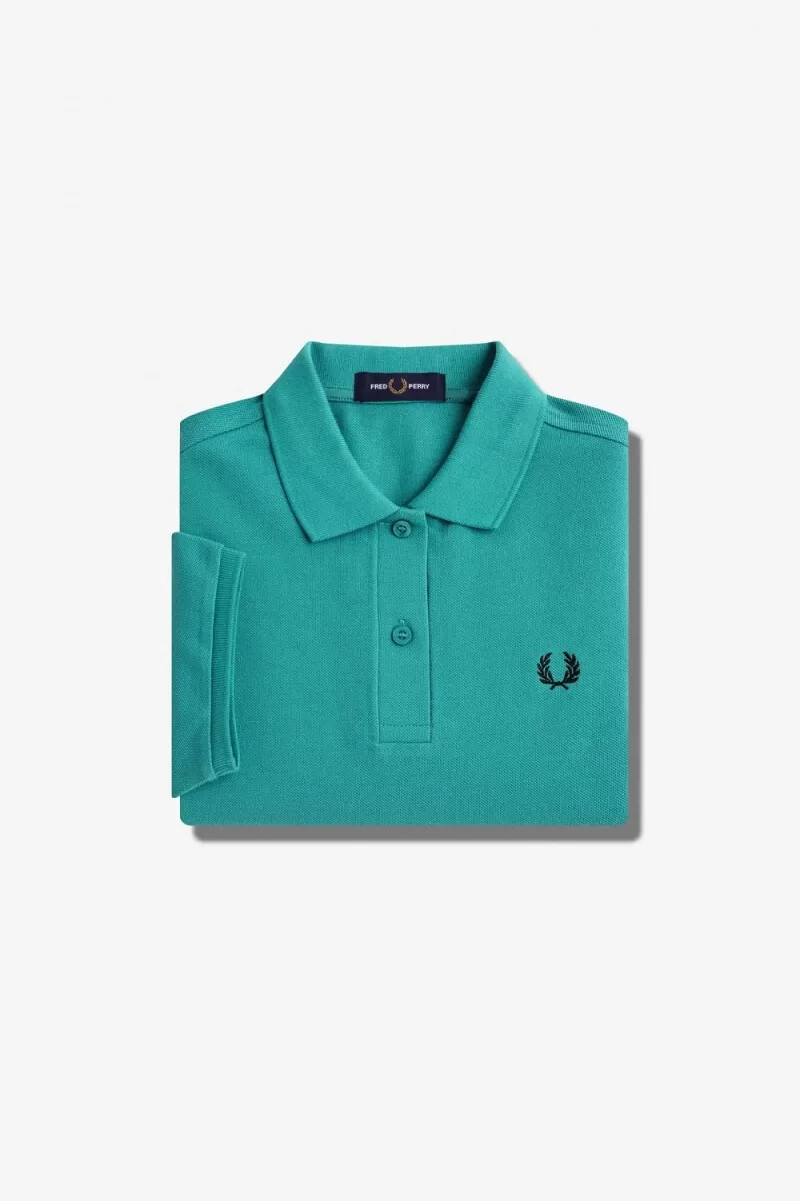 fred perry g6000 damenhemd tiefmintschwarz