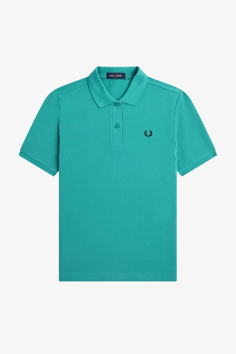 fred perry g6000 damenhemd tiefmintschwarz