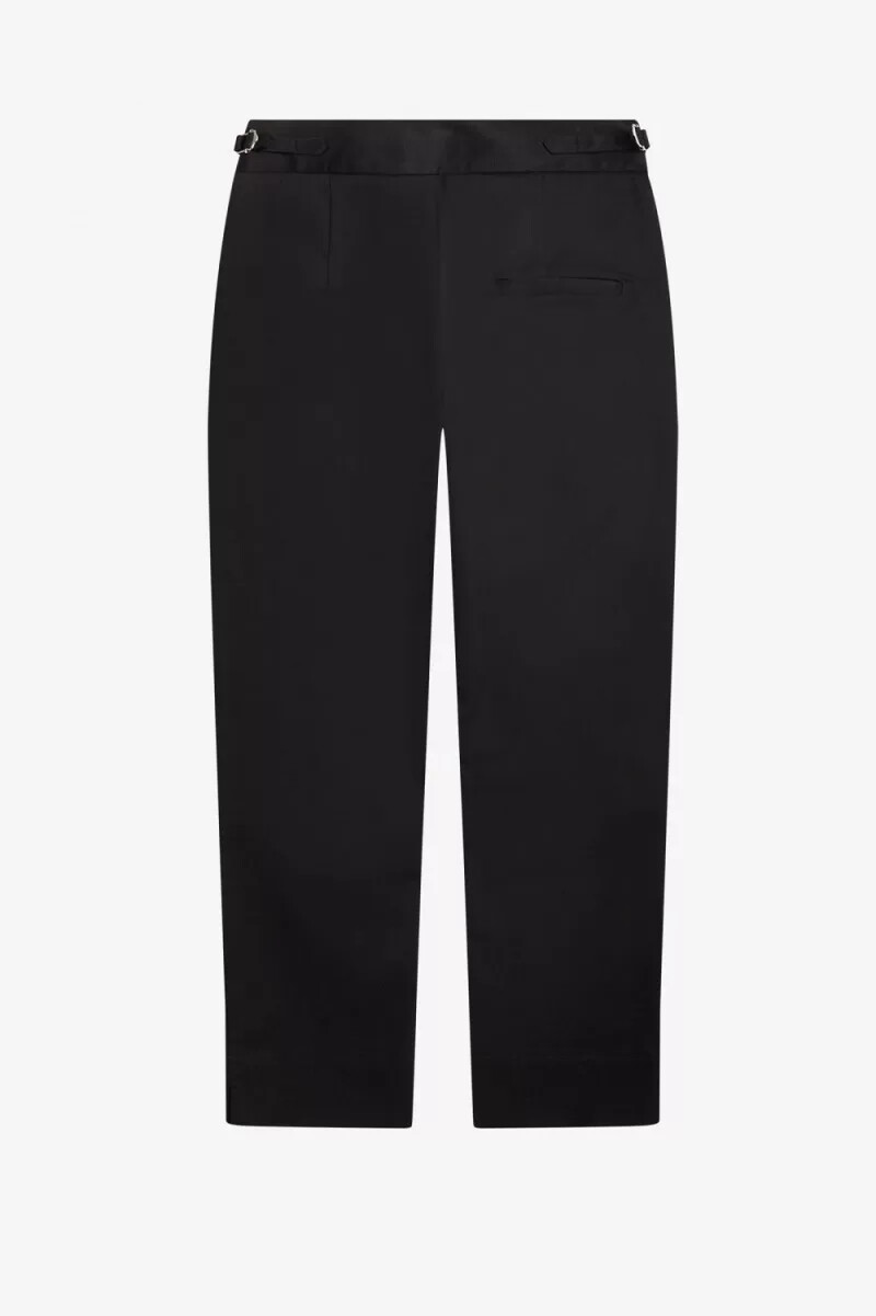 fred perry damenhose mit hohem bund schwarz