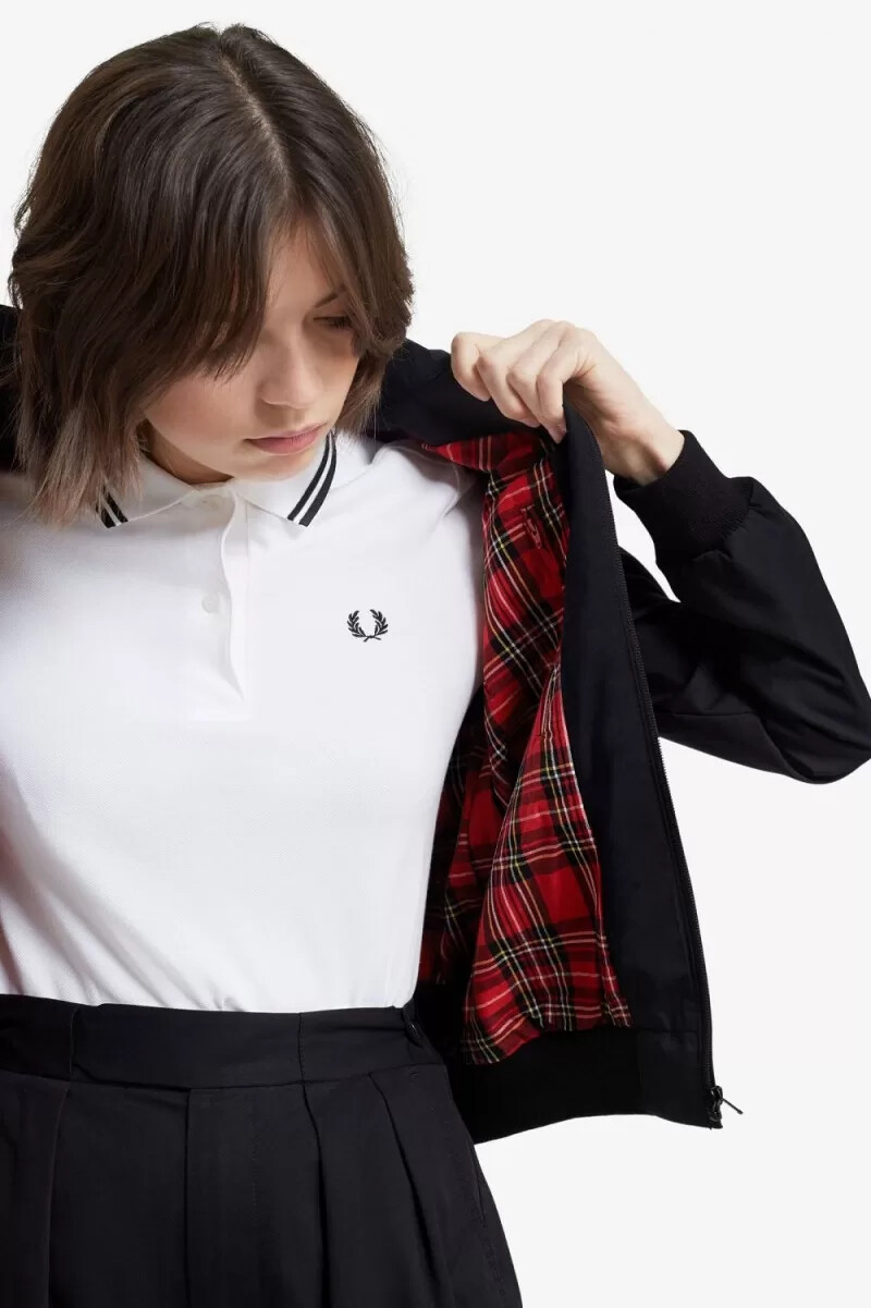 fred perry harrington damenjacken schwarz
