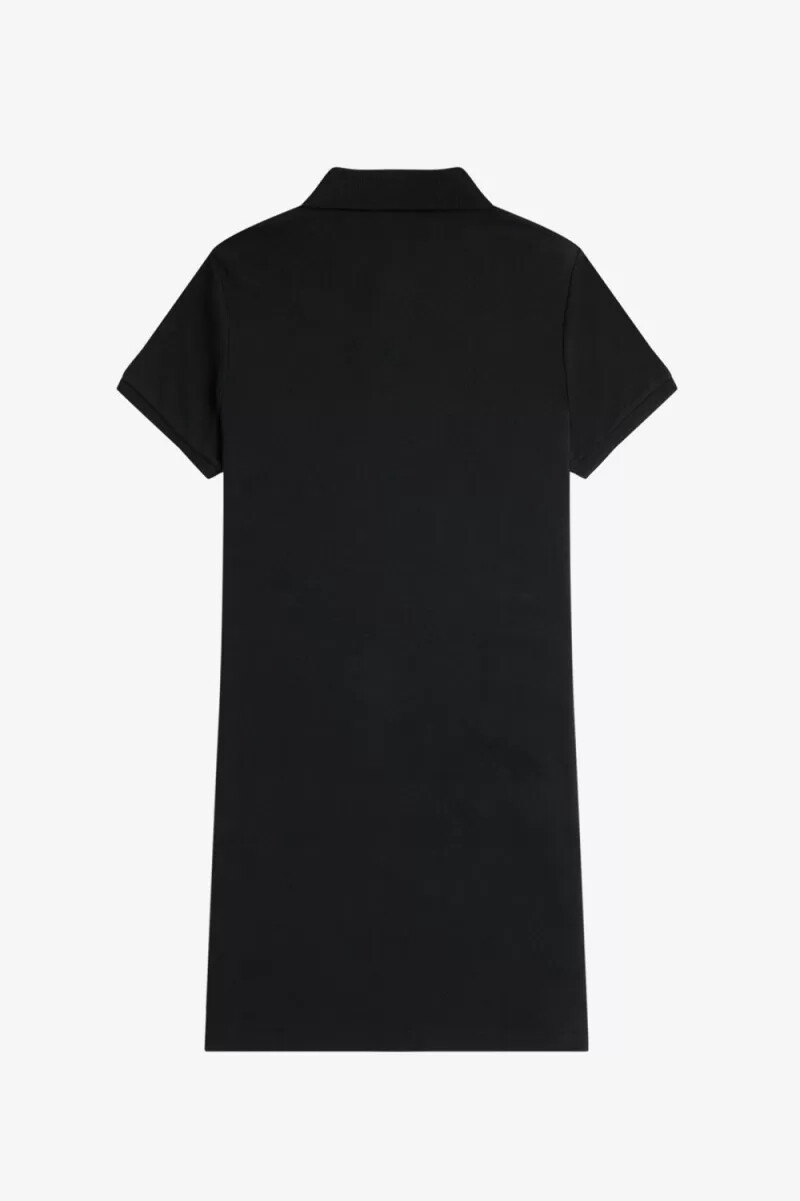 fred perry hemdkleid für damen schwarz