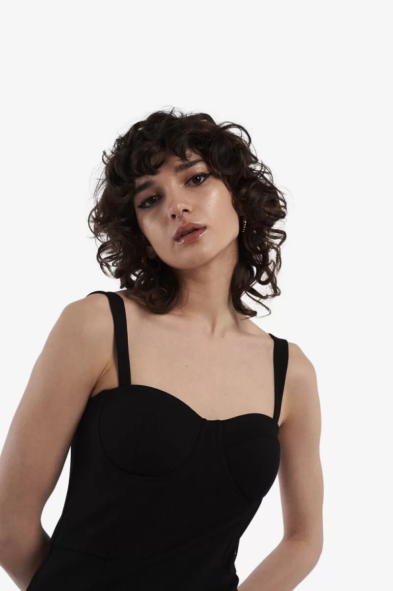 fred perry bodycon damenkleid schwarz