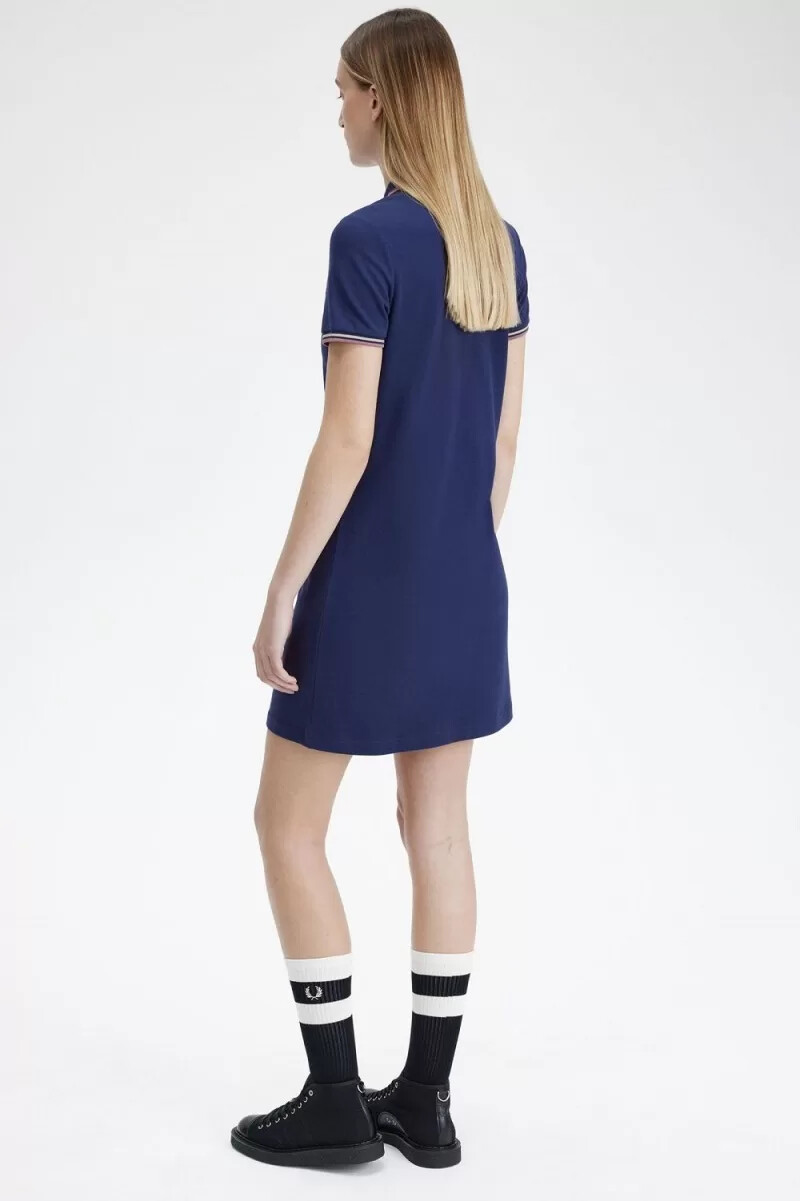 fred perry twin tipped shirt damenkleid französisch marine