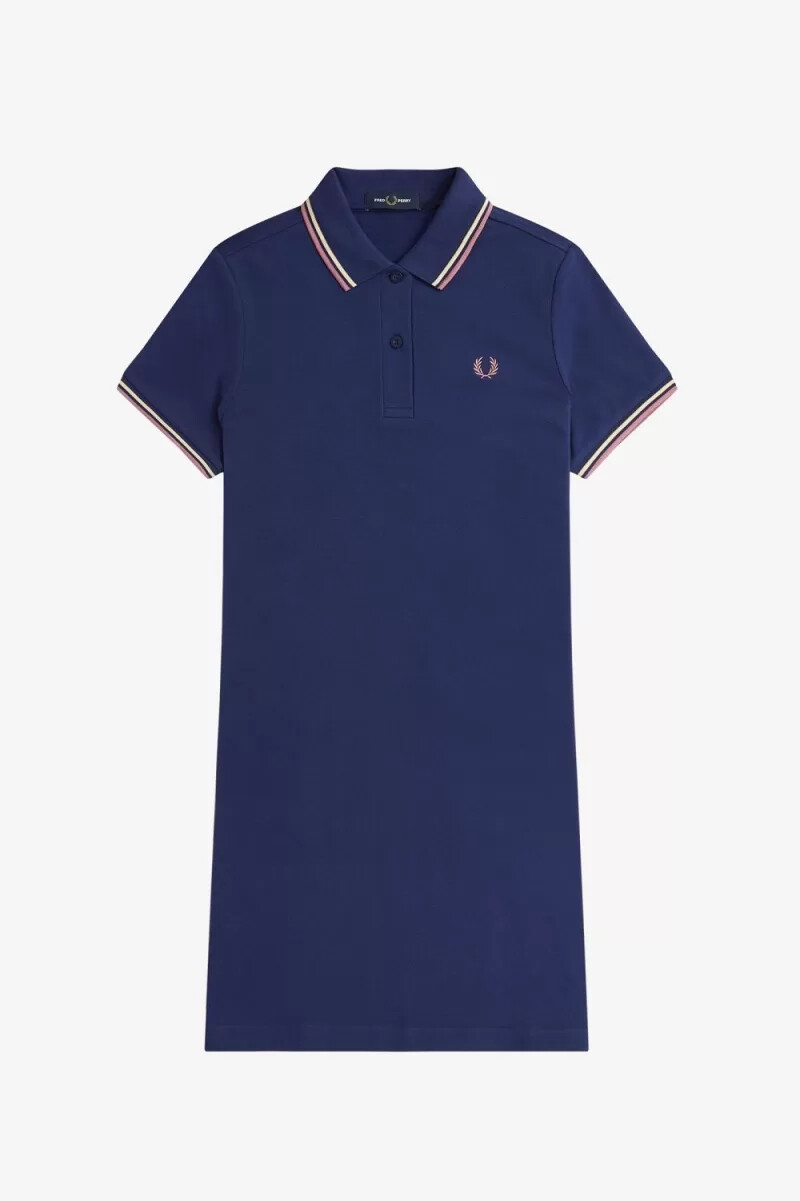 fred perry twin tipped shirt damenkleid französisch marine