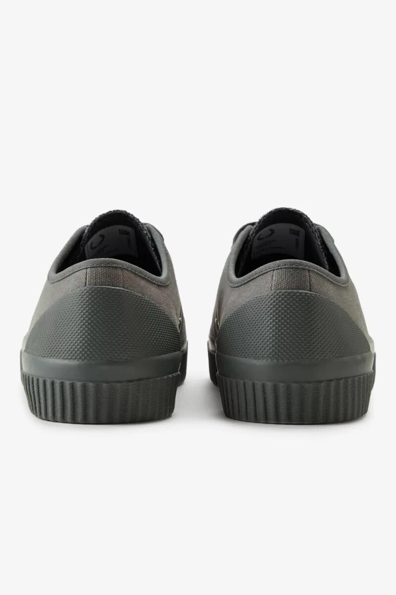fred perry low hughes damen-turnschuhe feldgrün warmgrau