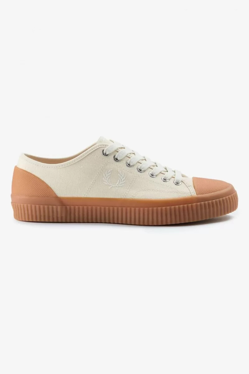fred perry low hughes damen-sneaker beige hellbeige