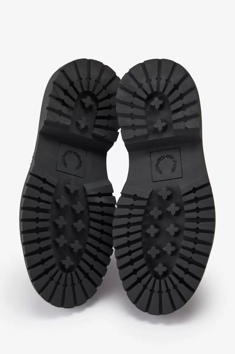 fred perry damen-loafer aus leder hellbraun