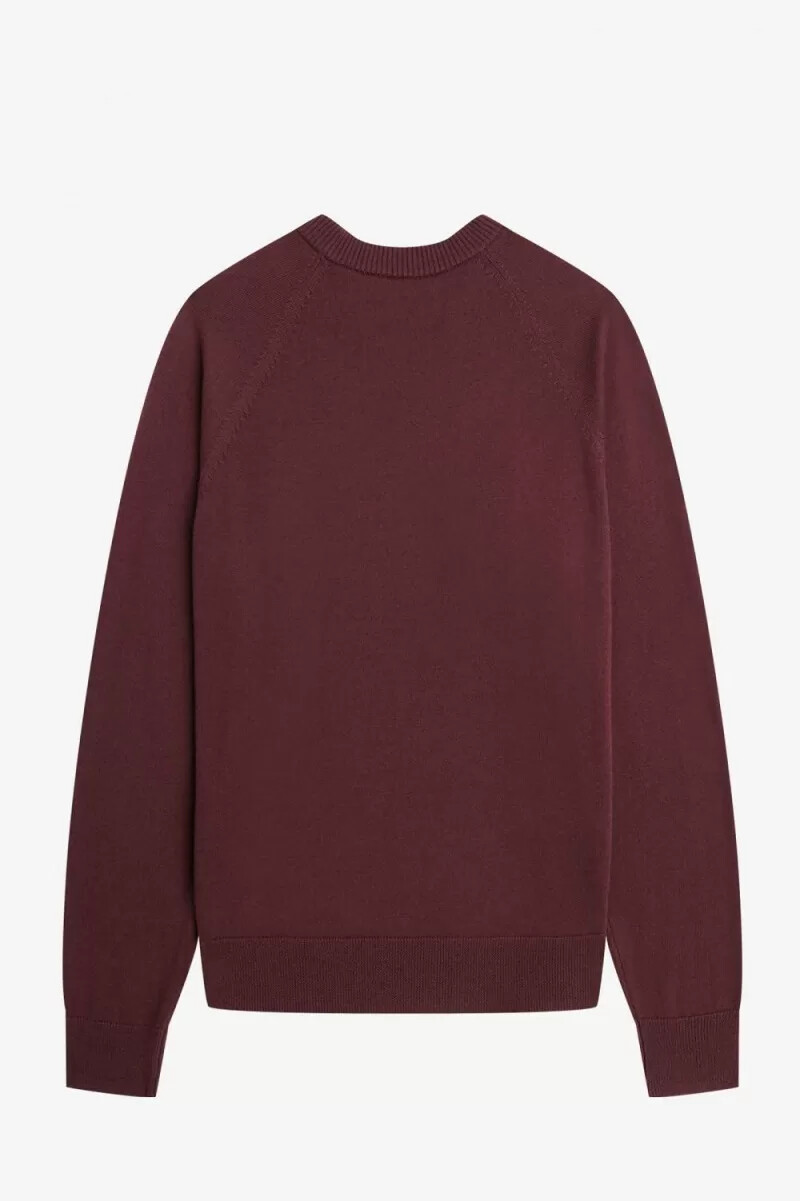 fred perry damenpullover mit rundhalsausschnitt farbe oxblood