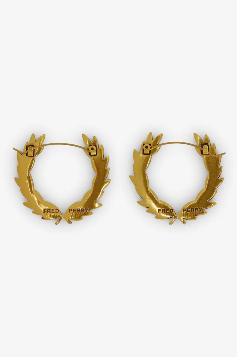 fred perry lorbeerkranz-ohrringe damenschmuck gold