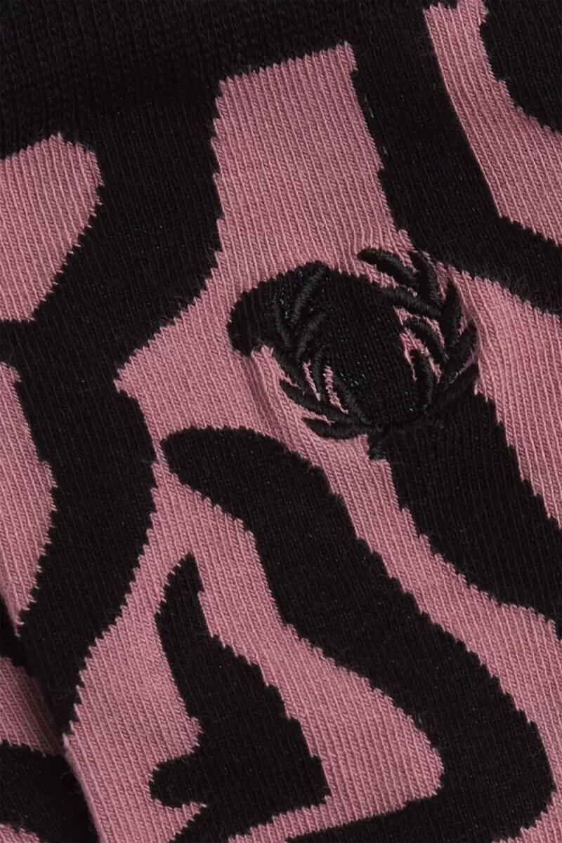 fred perry amy print damensocken altrosa
