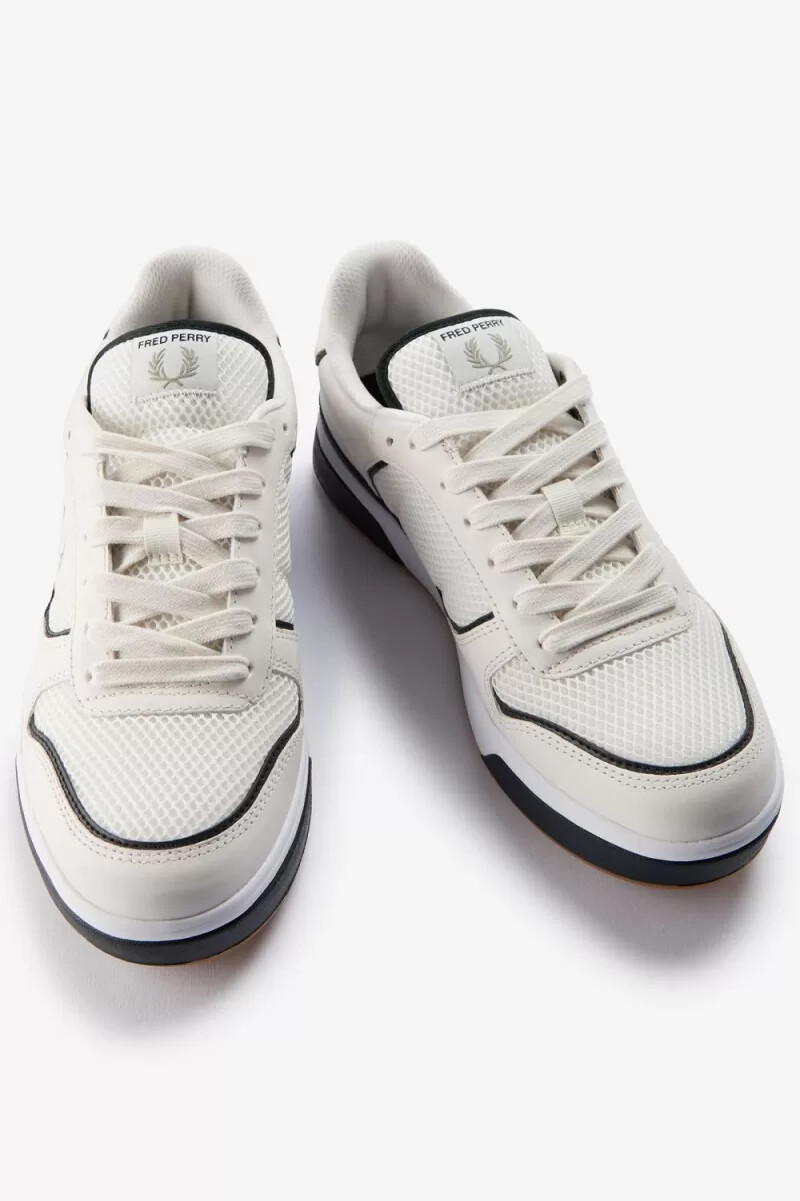 fred perry b300 herren-sneaker schneeweiß mint