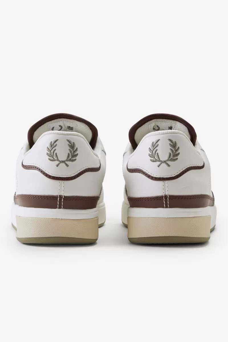 fred perry b300 herren-sneaker schneeweiß warmgrau