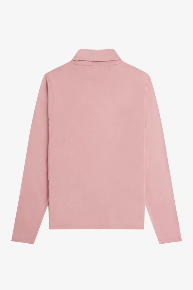 fred perry rollkragen-t-shirt für damen altrosa