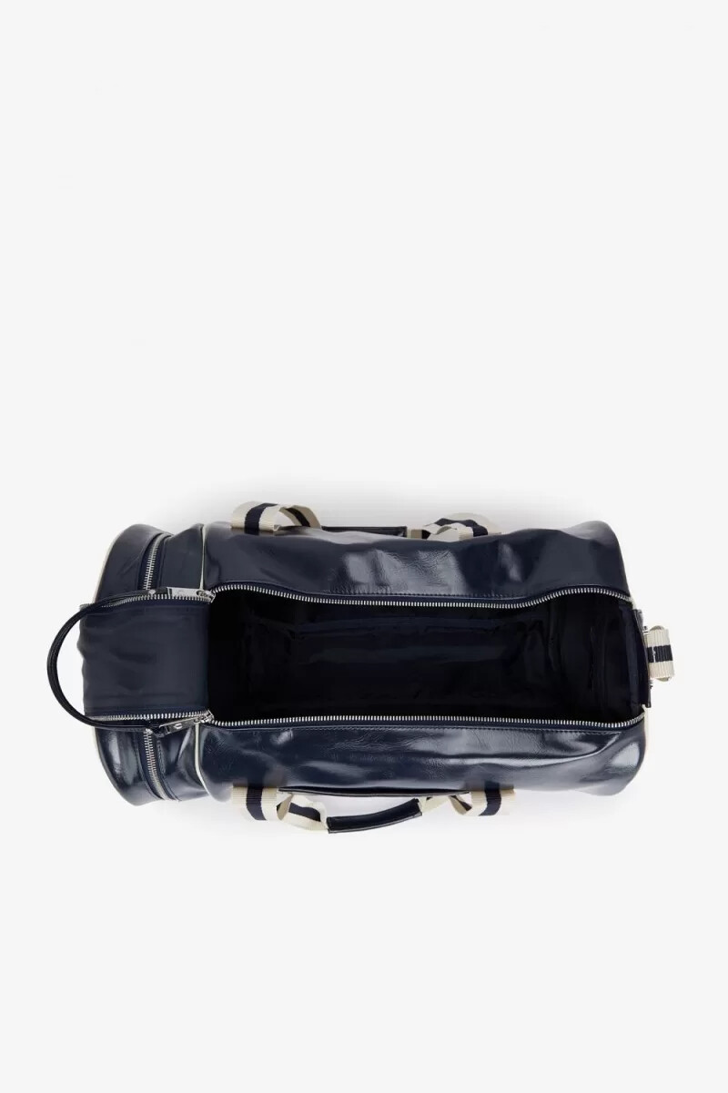fred perry classic barrel damenhandtasche marineblaubeige