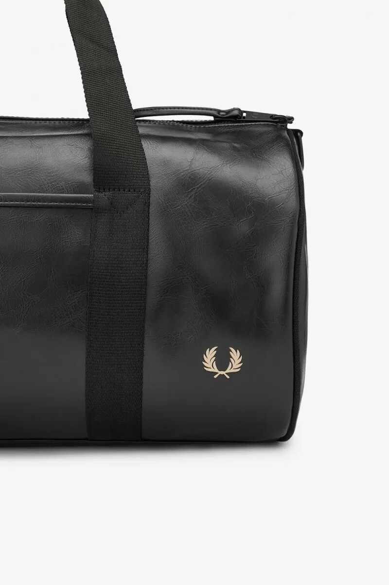 fred perry tonale pu barrel damenhandtaschen schwarz