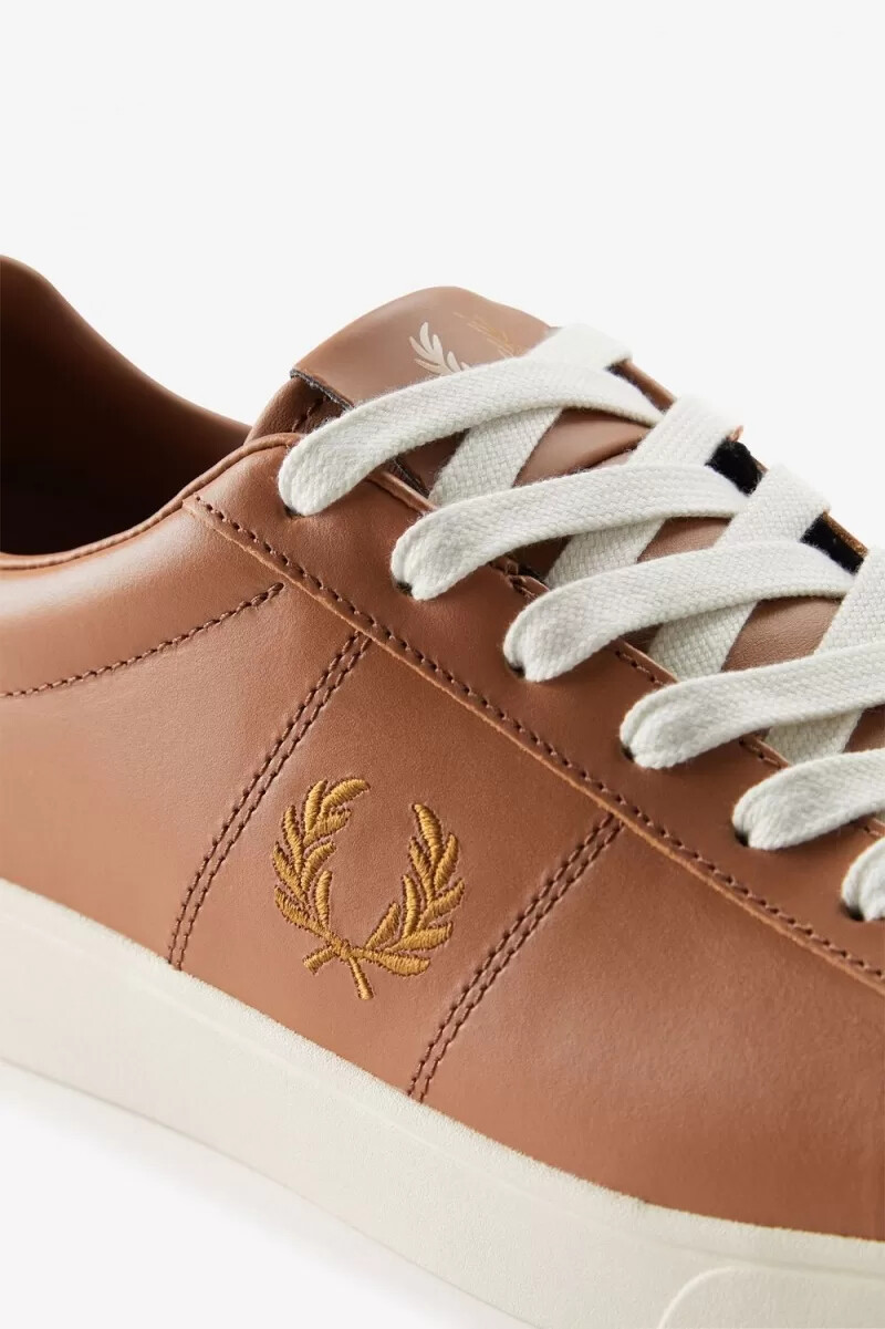 fred perry spencer damen-tennisschuhe dunkelbraun dunkelbraun