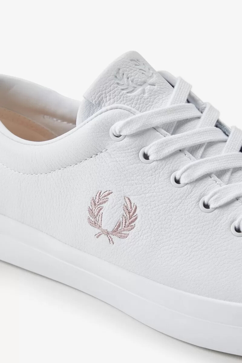 fred perry lottie damen-tennisschuhe weiß altrosa