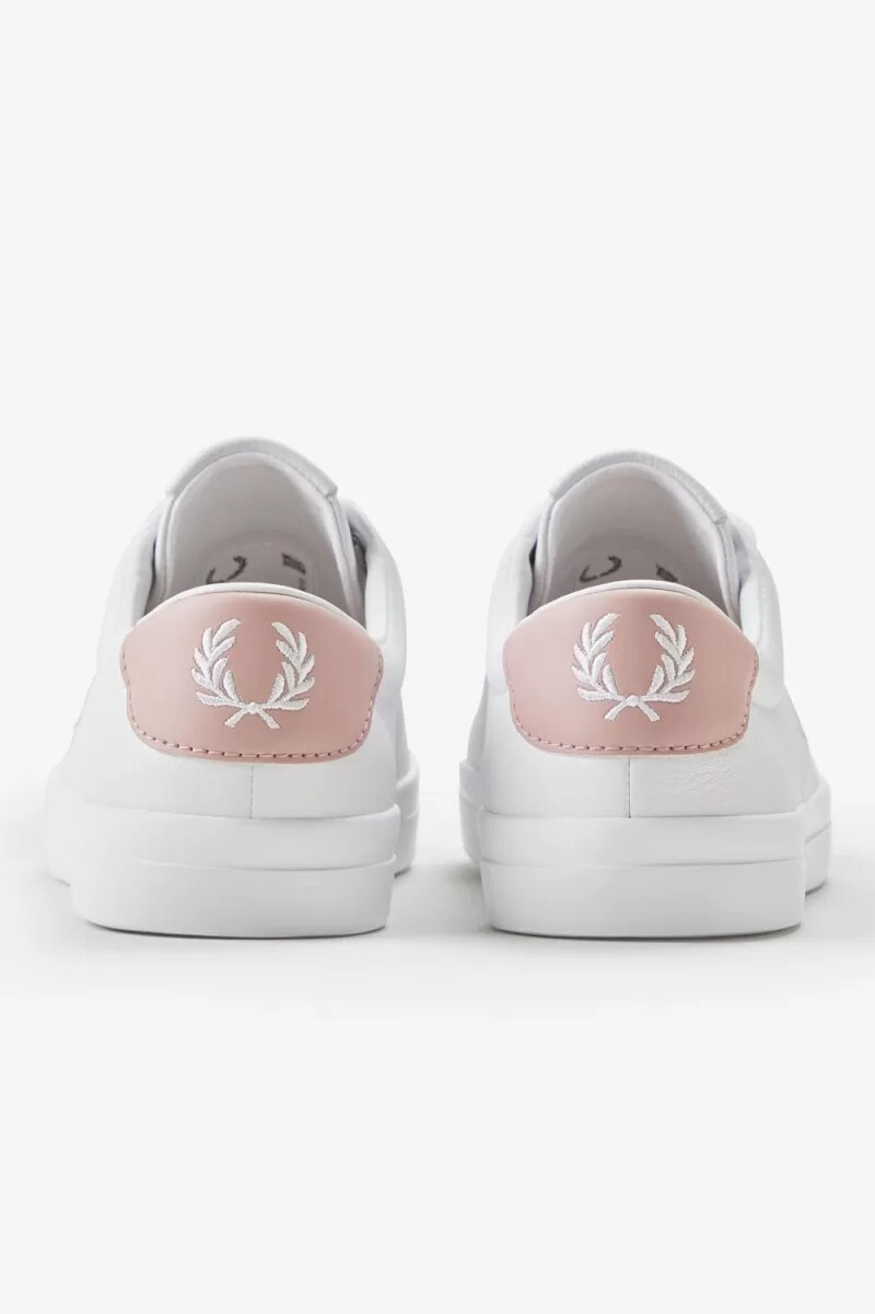 fred perry lottie damen-tennisschuhe weiß altrosa