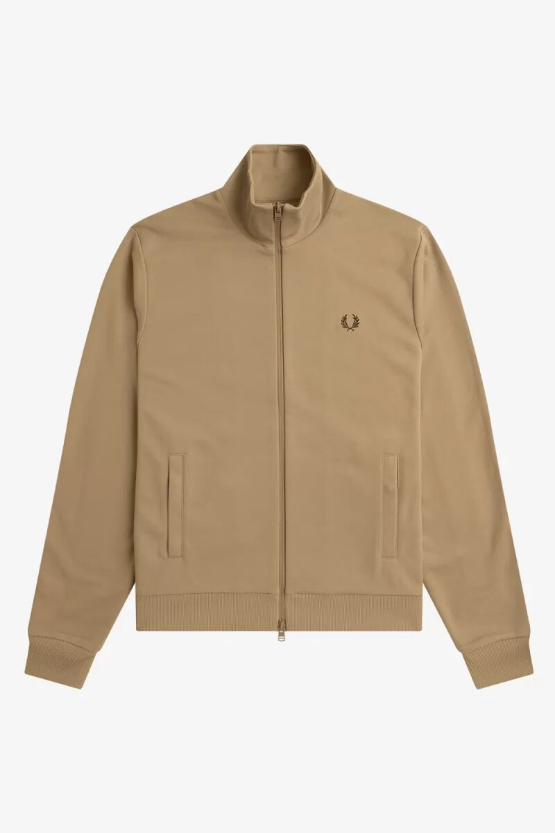 fred perry herren-trainingsjacke mit tape-detail grün
