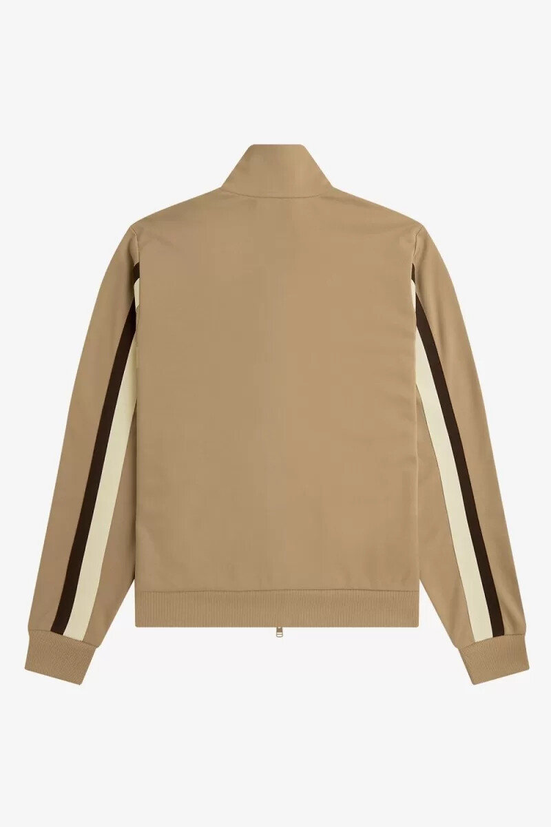 fred perry herren-trainingsjacke mit tape-detail grün