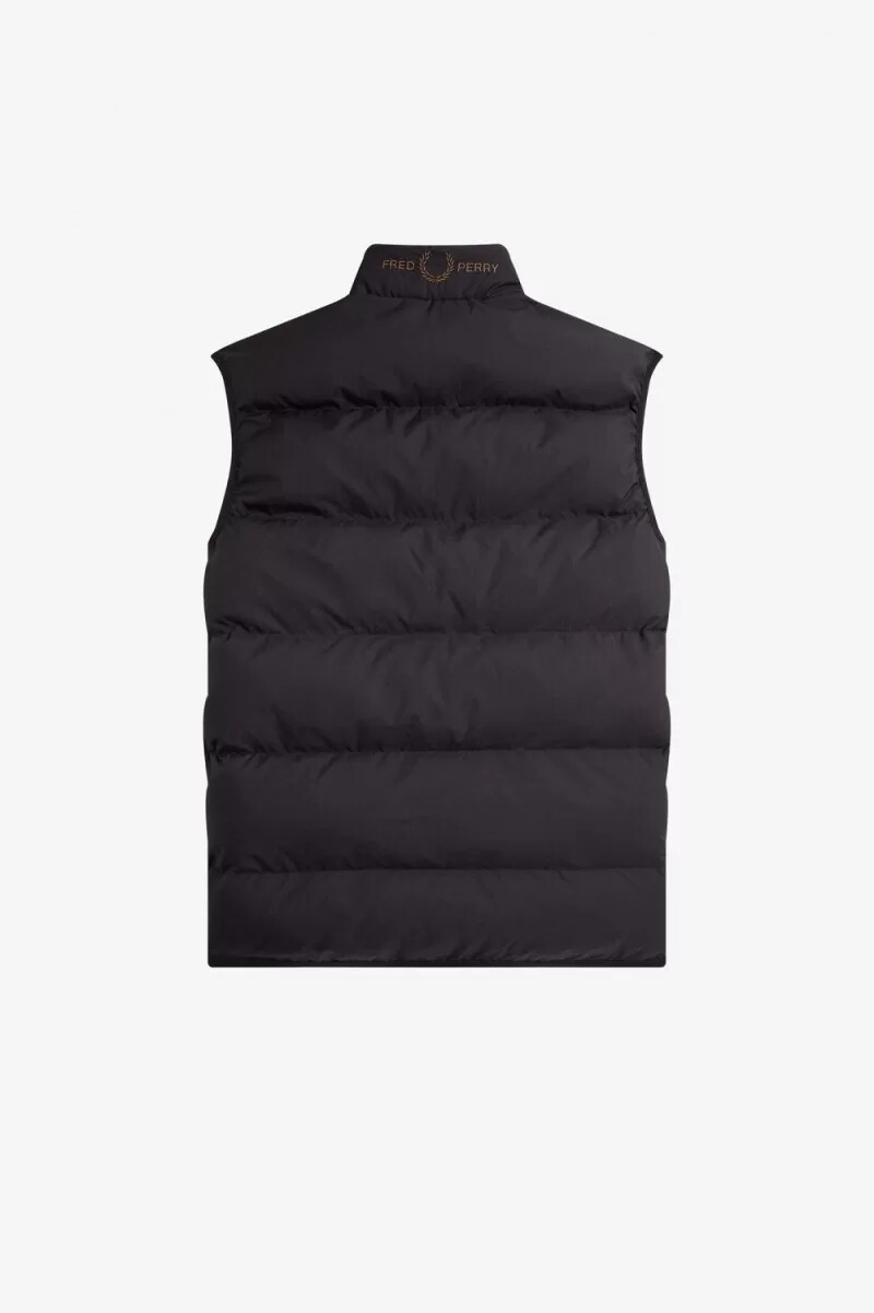 fred perry gefütterte herrenweste schwarz