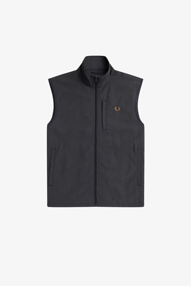 fred perry nylon-herrenweste ankergrau