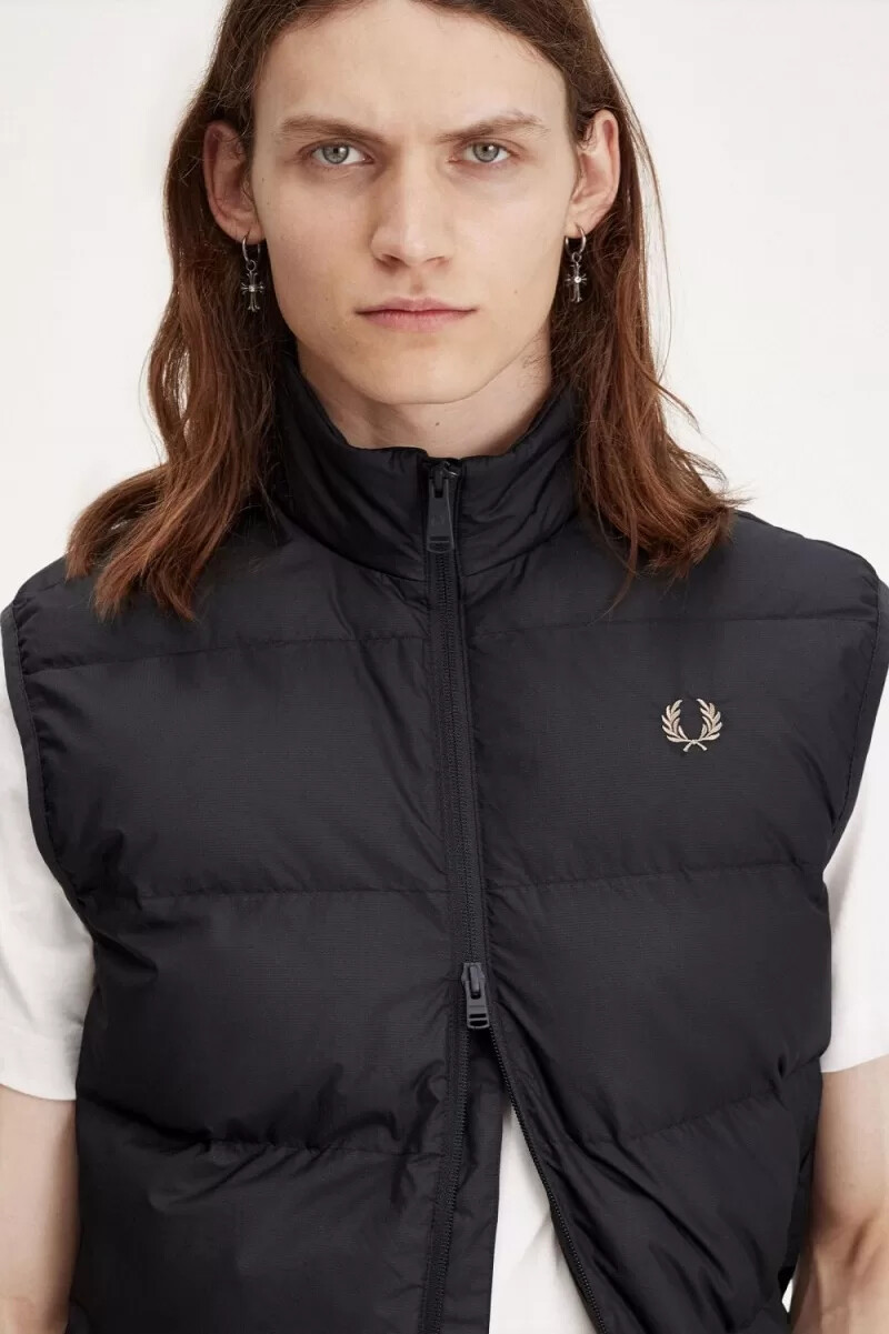 fred perry herren-isolierweste anchor grey