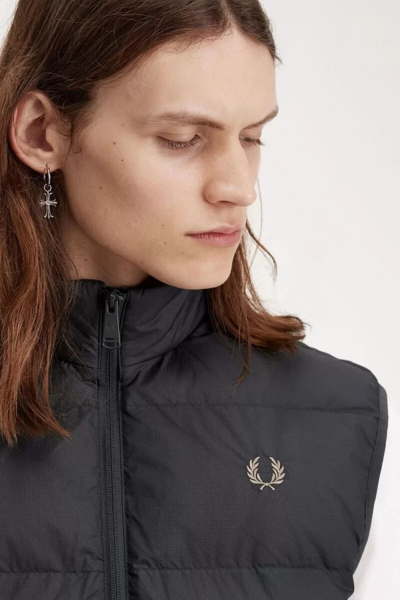 fred perry herren-isolierweste anchor grey
