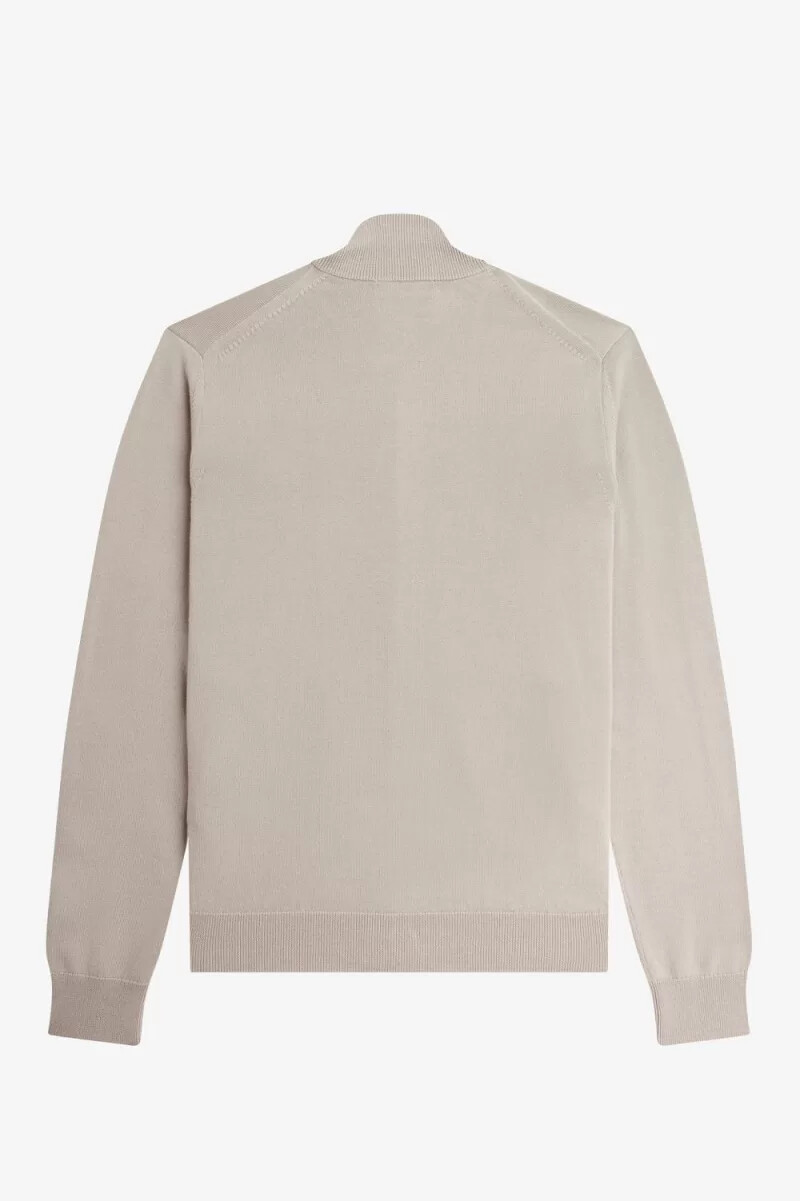 fred perry herren-cardigan mit reißverschluss dunkelbraun