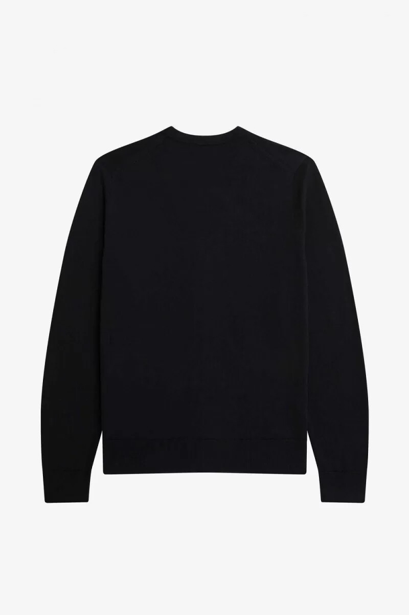 fred perry klassische herren-strickjacke schwarz
