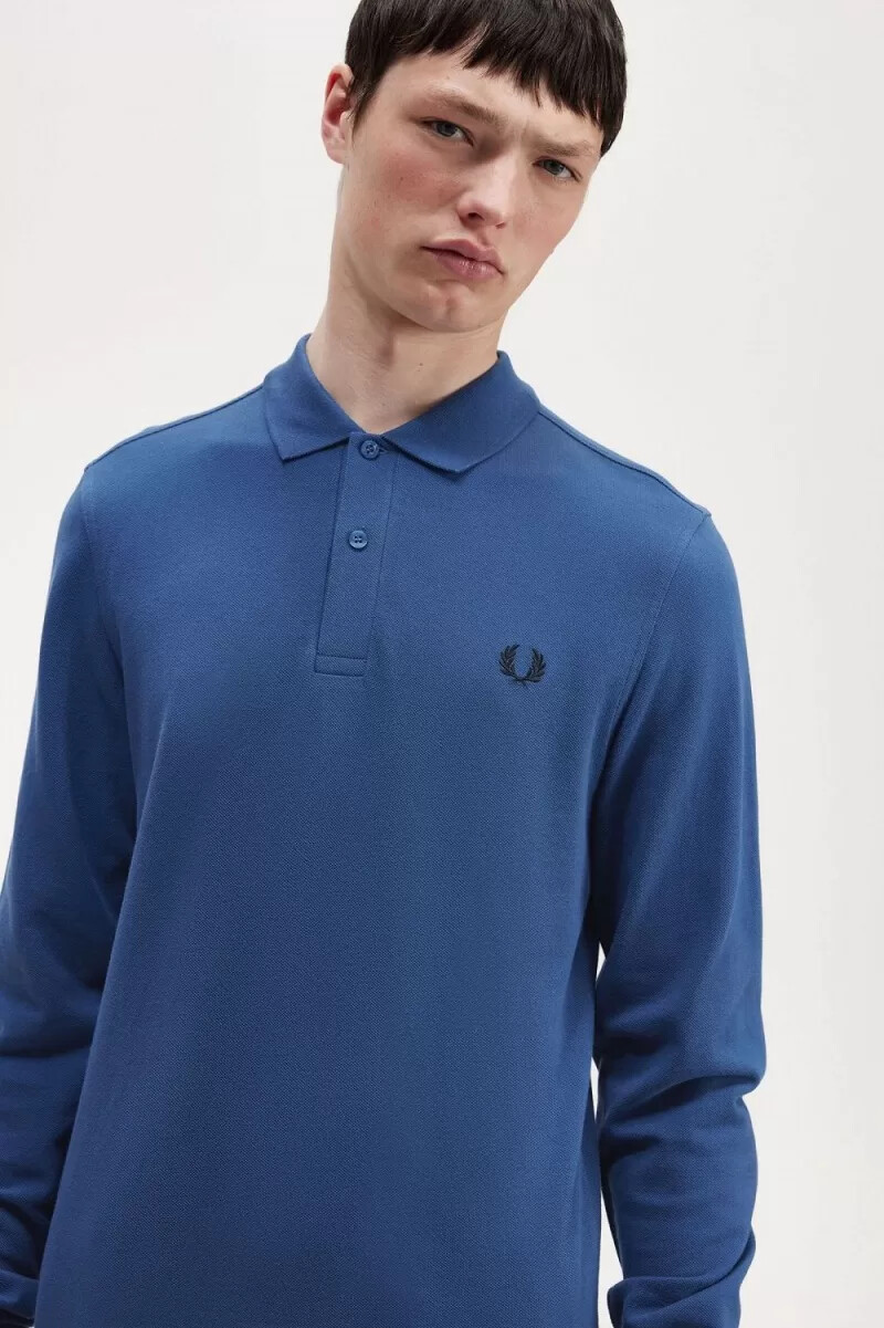 fred perry m6006 herrenhemd mitternachtsblau