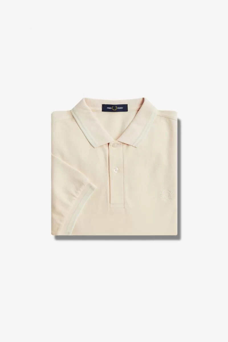 fred perry ombre herrenhemd seidig-pfirsichfarben
