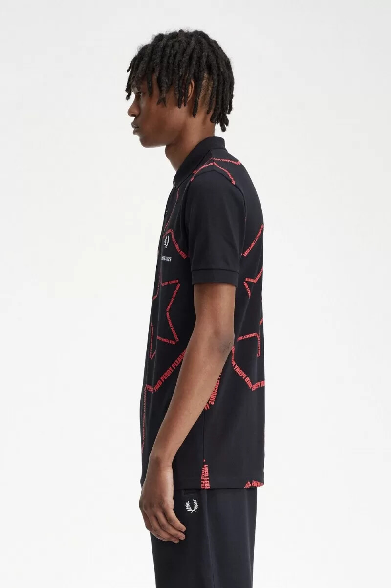fred perry star herrenhemd schwarz