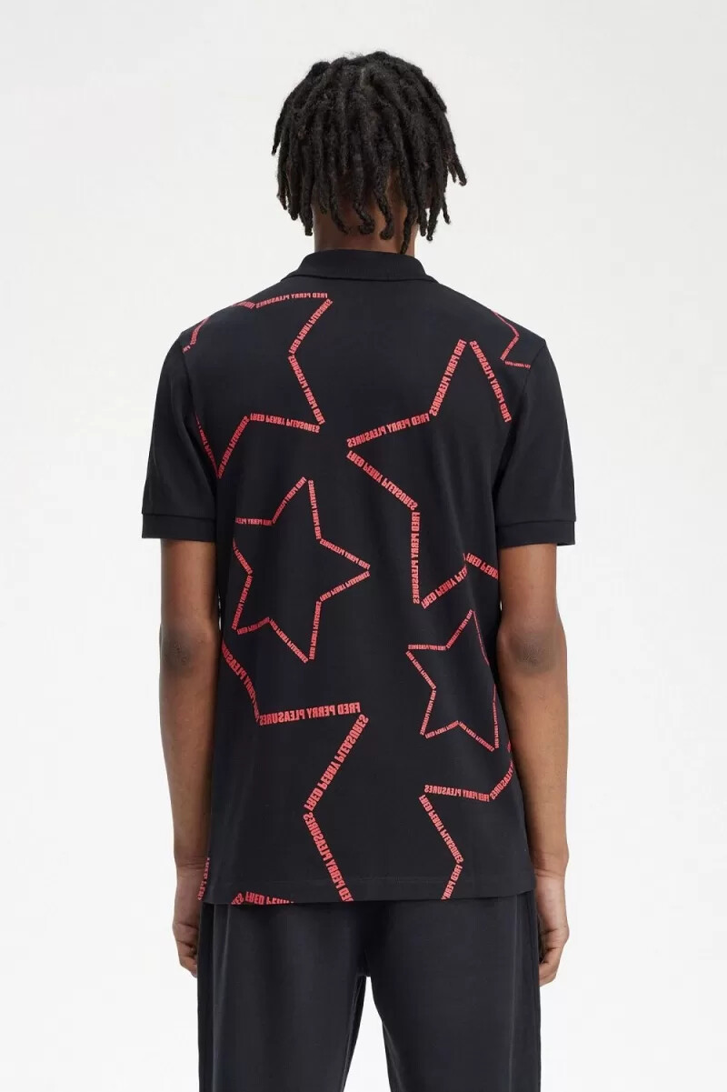 fred perry star herrenhemd schwarz