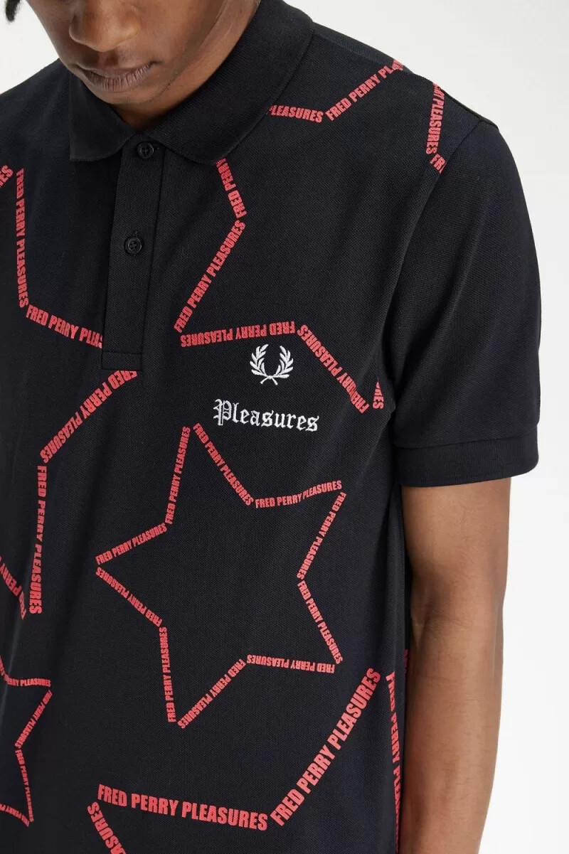 fred perry star herrenhemd schwarz