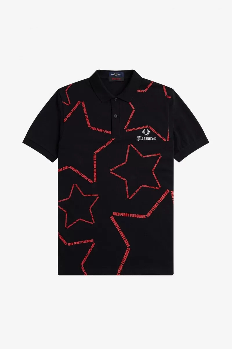 fred perry star herrenhemd schwarz