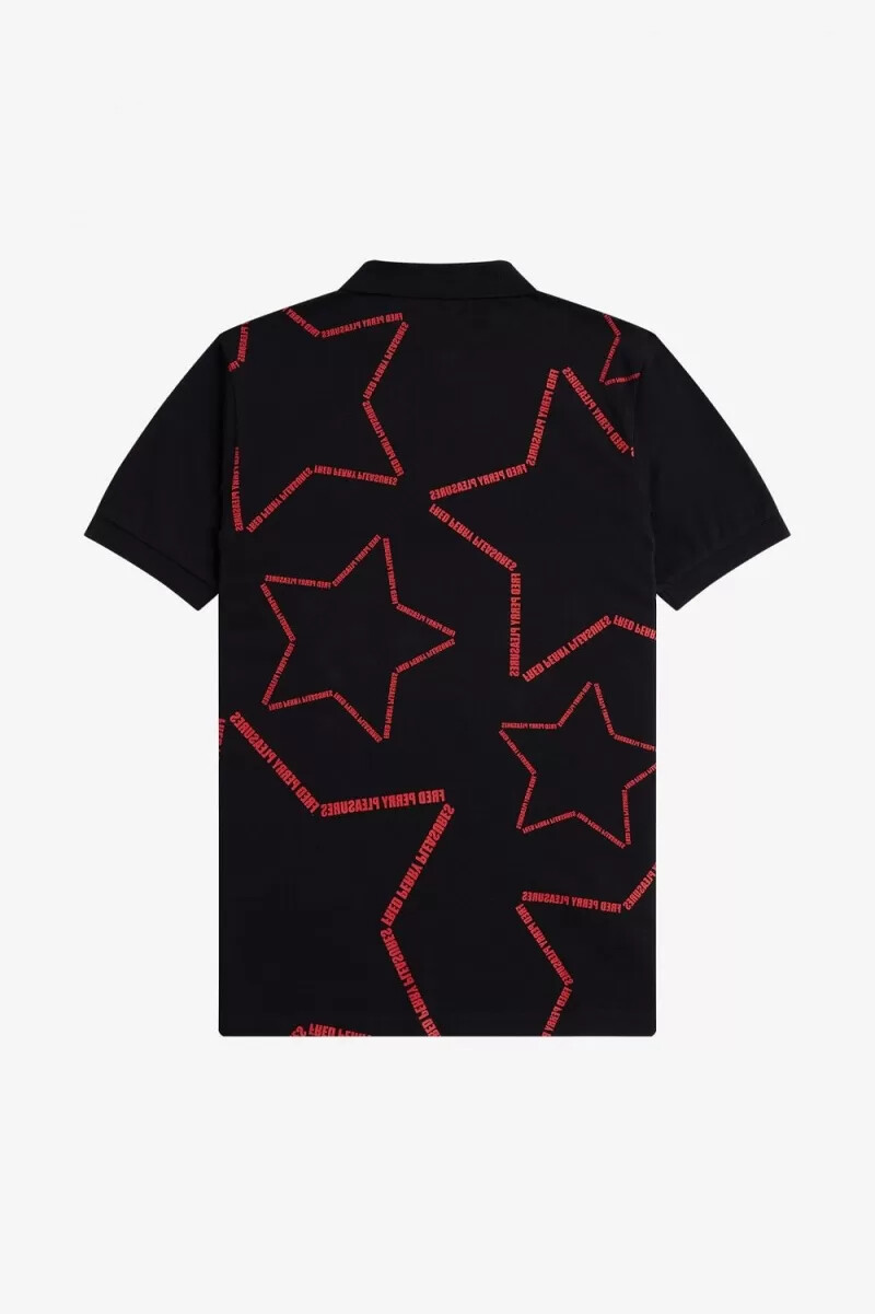 fred perry star herrenhemd schwarz