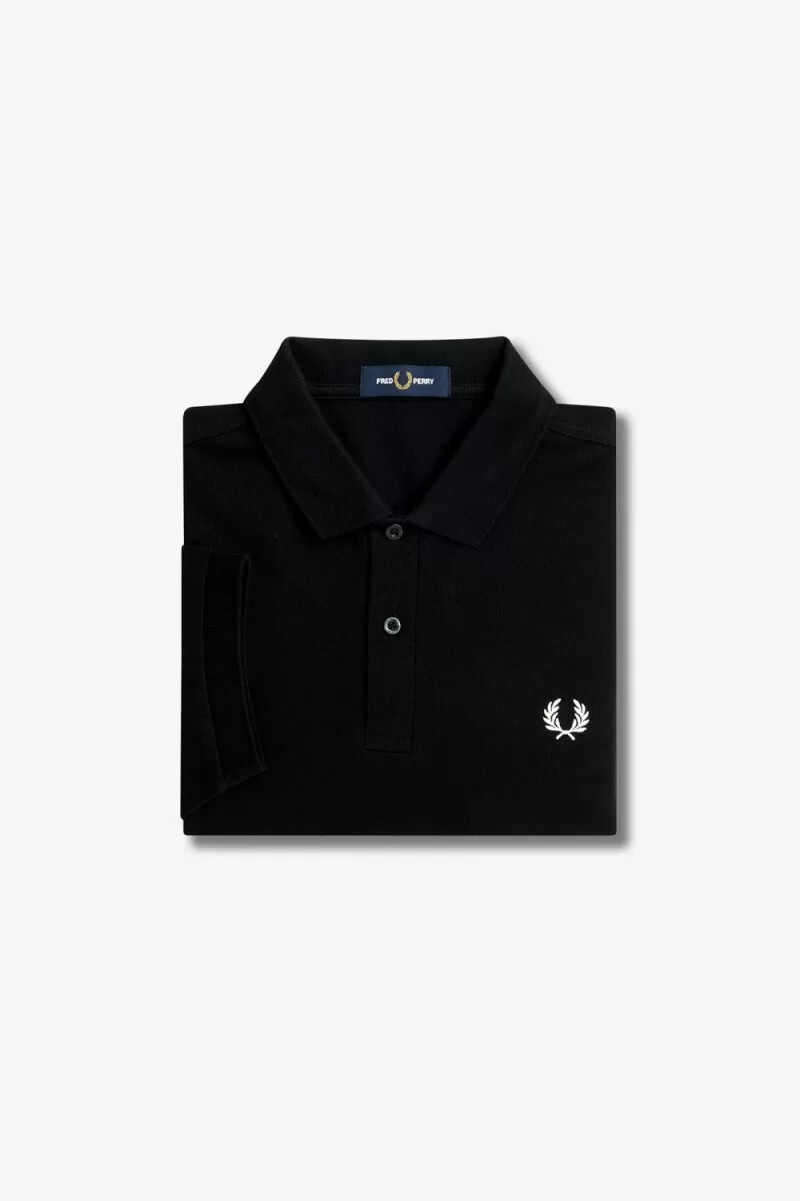 fred perry m6000 herrenhemd schwarz schneeweiß